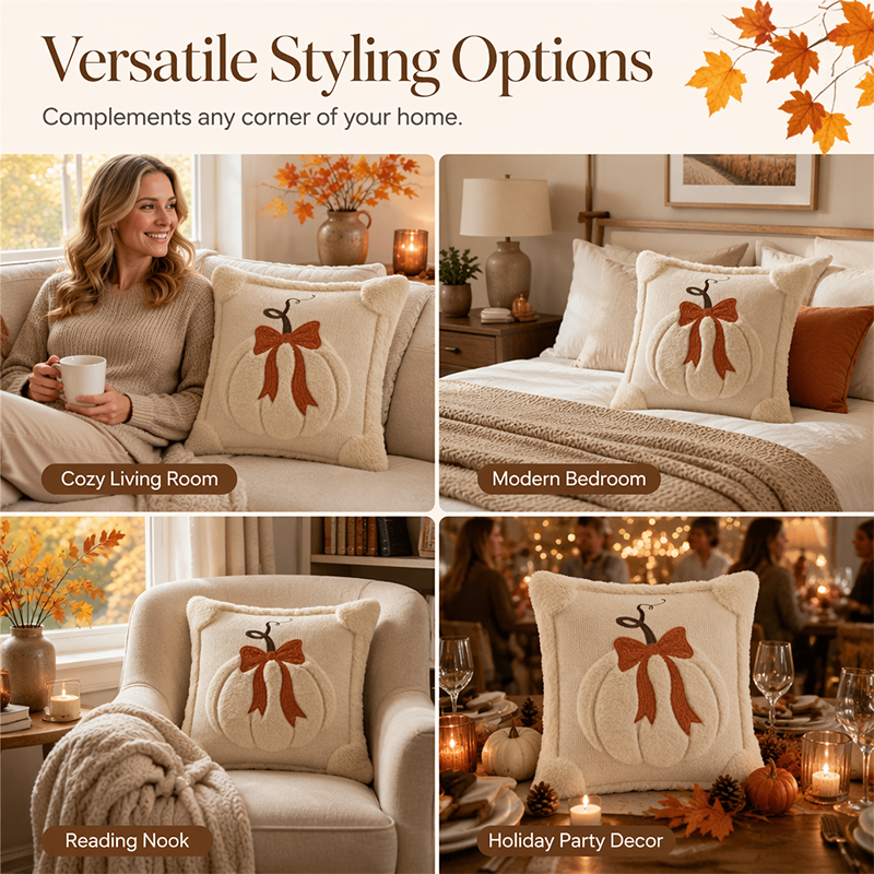 HarvestHaven Pillowcase — Cozy Luxury, Festive Glow