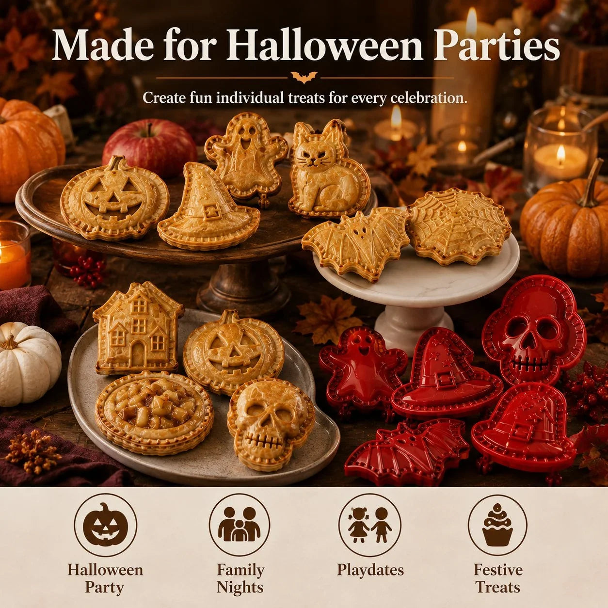 SpookEase — Halloween Mini Pie Mold Set | 1+1 FREE