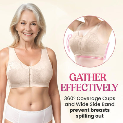 Ava – Wireless Comfort Bra with Front Closure and Soft Cotton Blend
