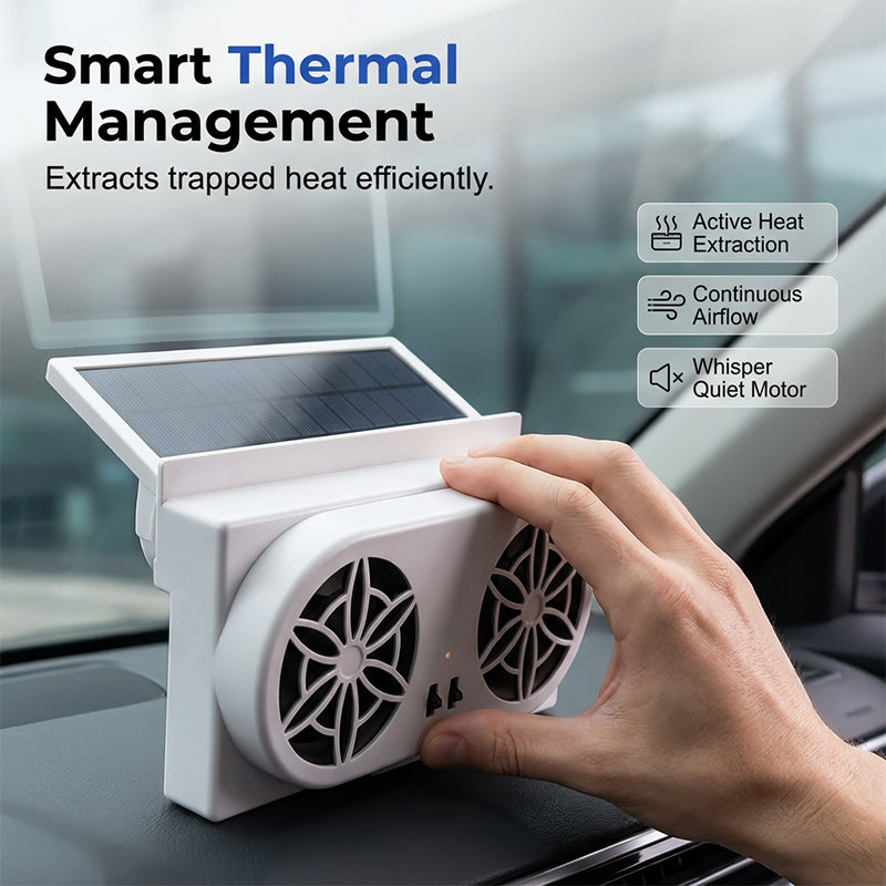 Solar Car Ventilator — Instant Cooling Comfort