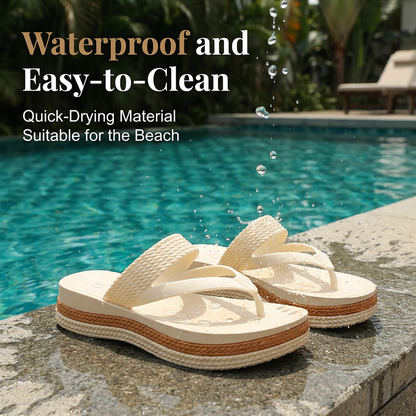 Maria – Woven Platform Toe Thongs for Women with Cloud Cushioning