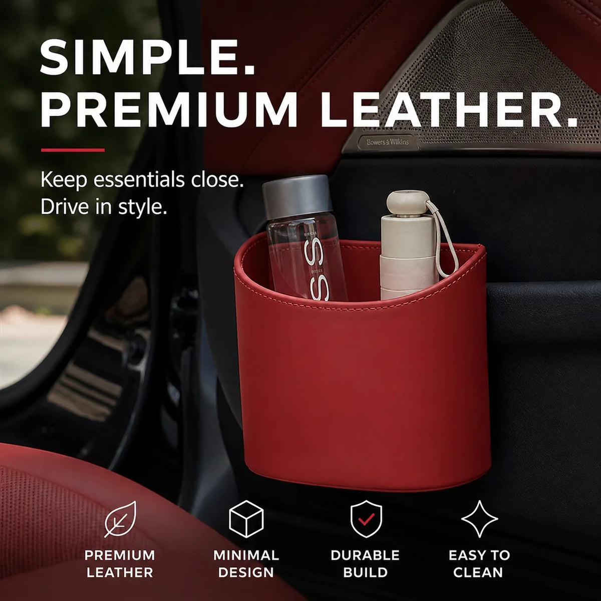 VeluraDrive — Leather Car Door Organizer | 50% OFF
