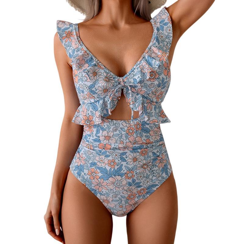 Luna — Women's Swimsuit with Ruffles and Tummy Control