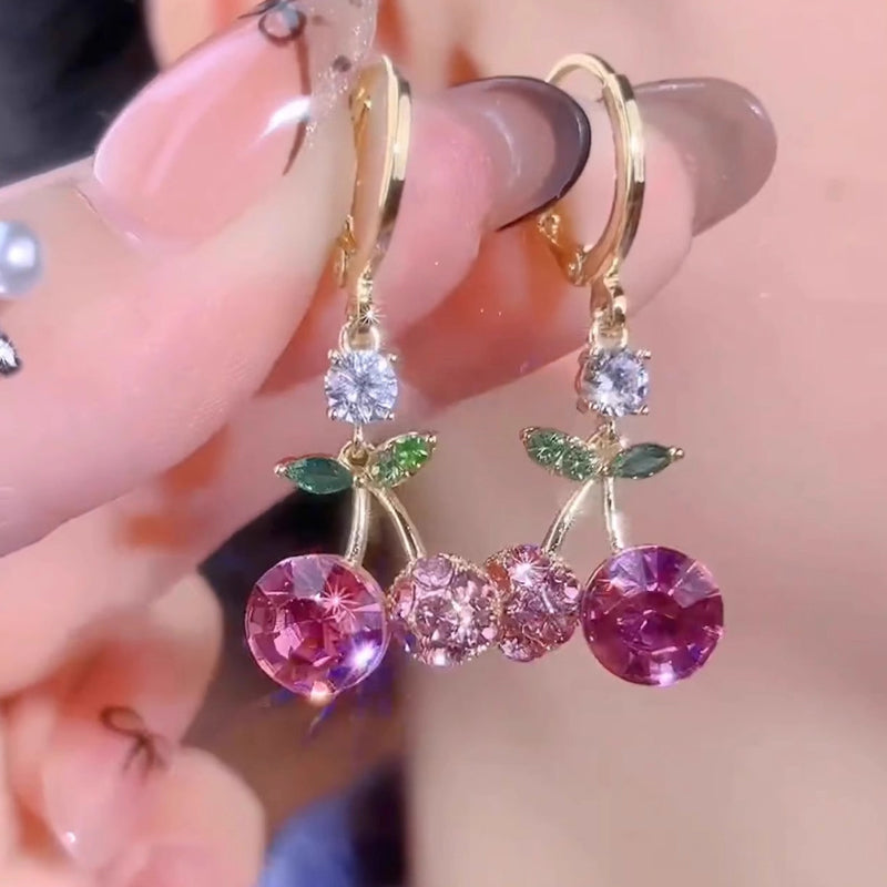 Rosalie — Crystal Cherry Earrings | 50% OFF