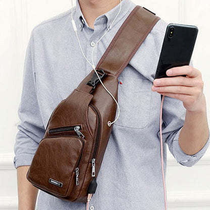 VeroCrest Leather Chest Bag — Master Your Day Effortlessly