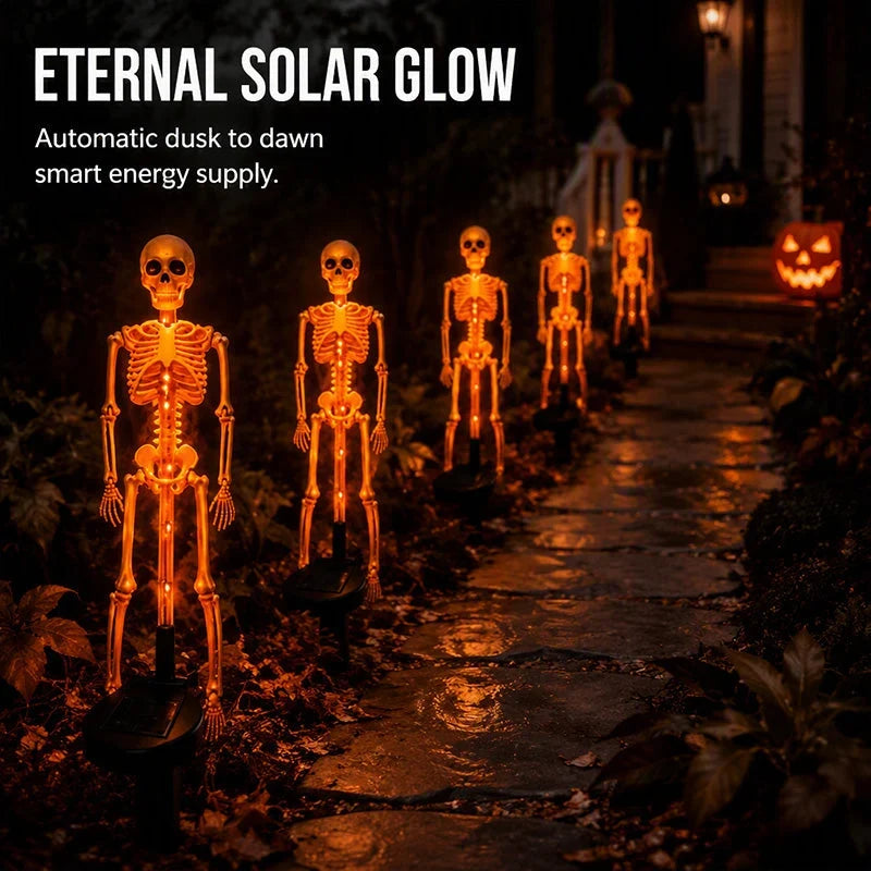 GlowPhantom — Solar Skeleton Halloween Stake Light | 50% OFF
