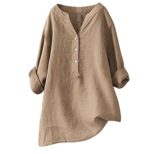 Heidi – Women's Casual Dress with V-Neck and Adjustable Sleeves