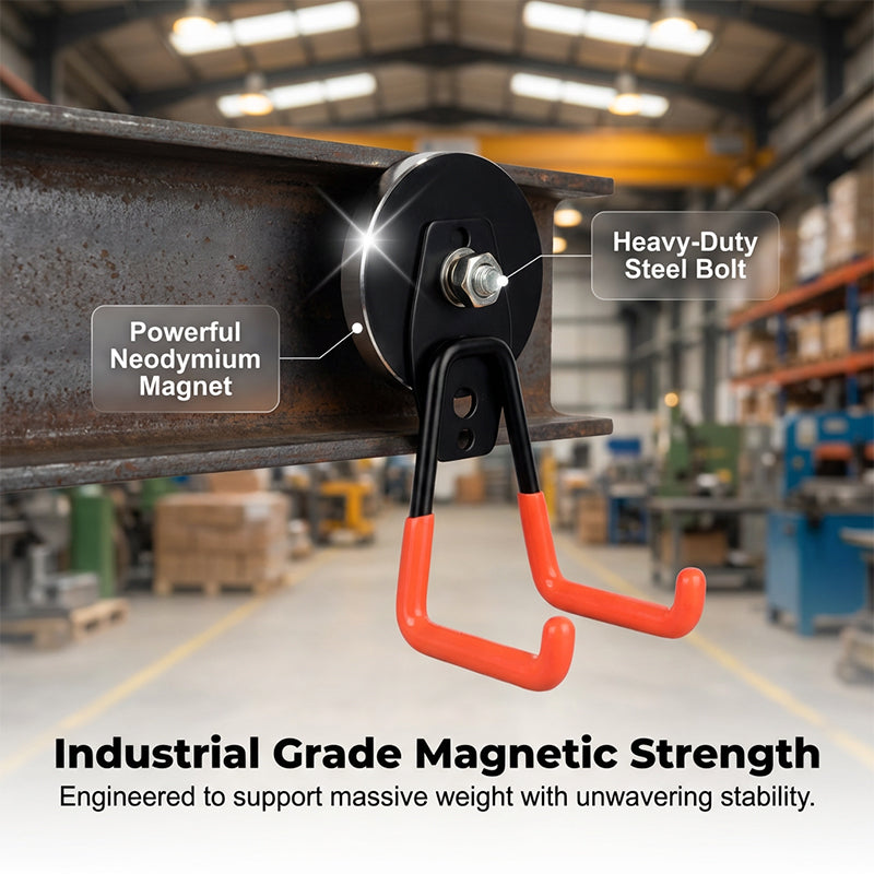 TitanGrip Magnetic Double-Claw Hook — Instant Clutter Control