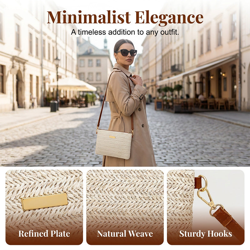 Ava – Braided Shoulder Clutch with Metallic Shine