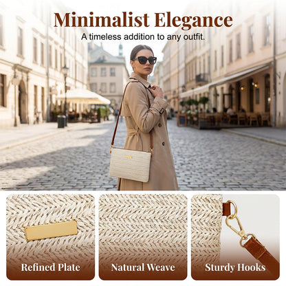 Ava – Braided Shoulder Clutch with Metallic Shine