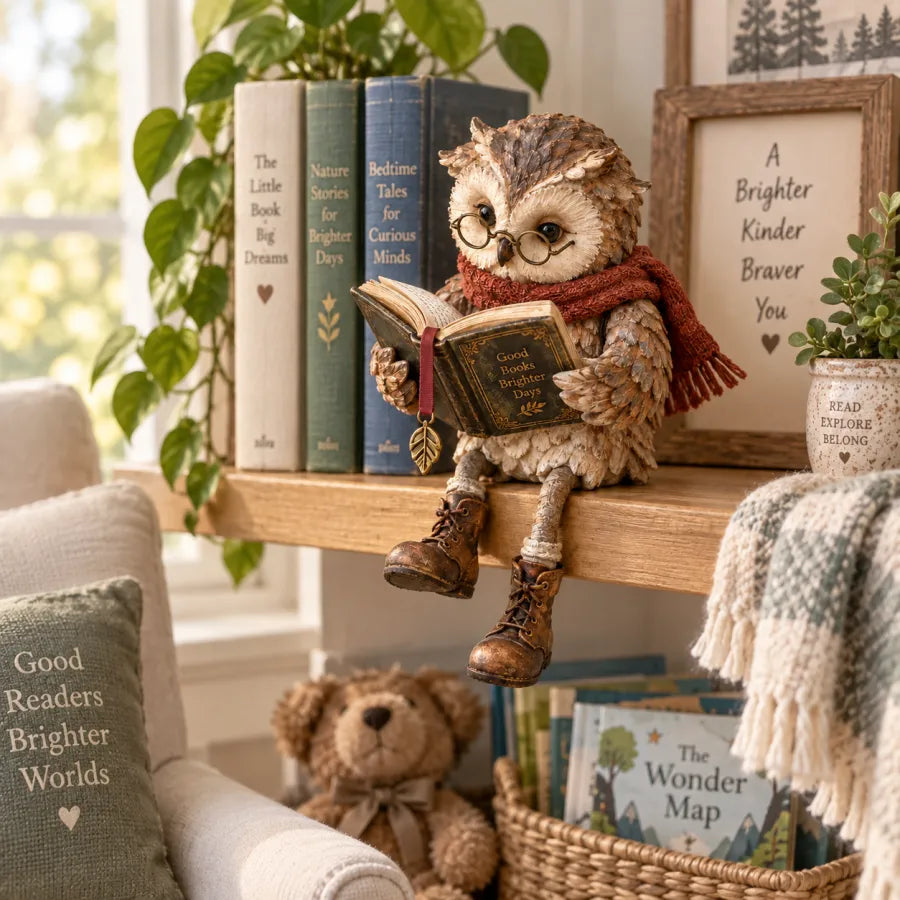 StoryNook Owl Figurine — Cozy Charm Sparks Joy