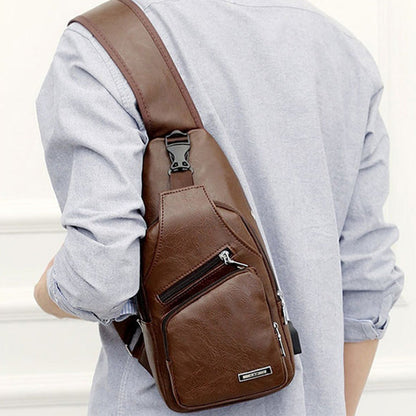 VeroCrest Leather Chest Bag — Master Your Day Effortlessly