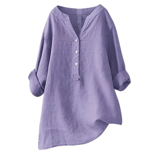 Heidi – Women's Casual Dress with V-Neck and Adjustable Sleeves