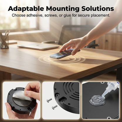 Under-desk power strip – clean, fast, hidden charging
