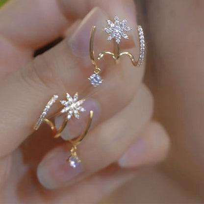 Aurora — Multi-Row Sparkle Earrings Set | 30% OFF