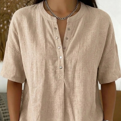 Fenna – Women's Casual Sweater made of Cotton-Linen Blend