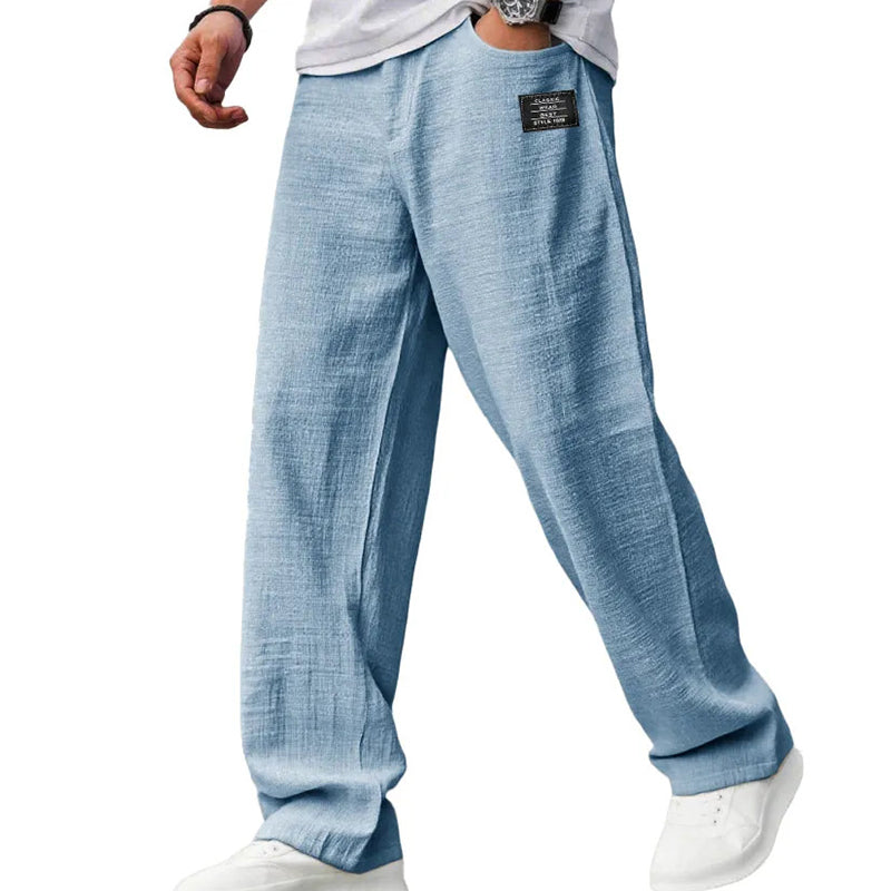 Ezra — Men's Lightweight Breathable Cotton-Linen Pants