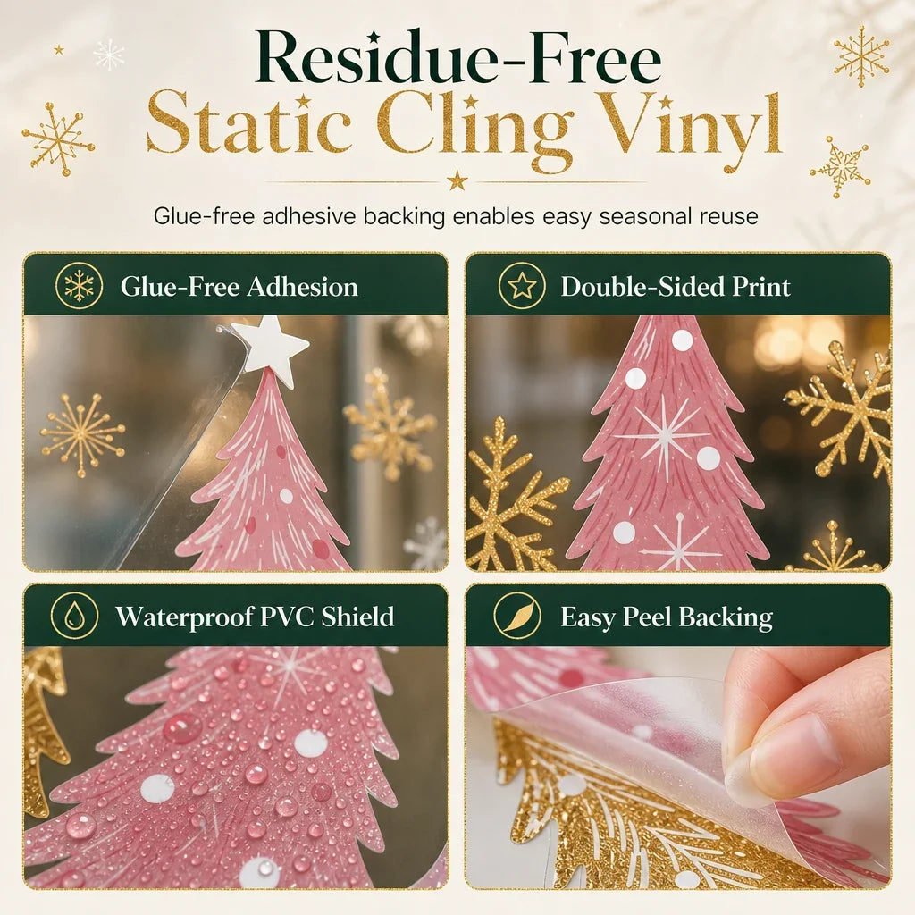 CrystalMist Holiday Window Clings — Instant Festive Glow