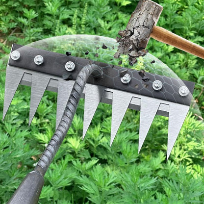 IronBloom — Carbon Steel Garden Rake | 50% OFF
