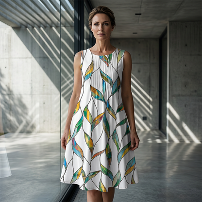 Purple – Flattering Sleeveless Dress with Breathable Fabric
