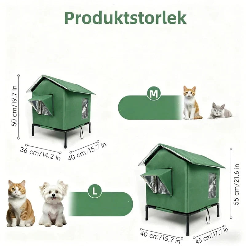 SkyNest Outdoor Cat Haven — Warmth, Comfort, Protection