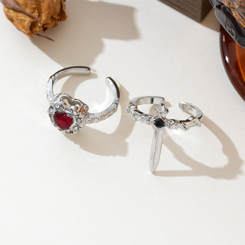 Jina — Gothic Heart Ring | 50% OFF