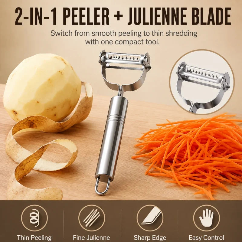 Dual-Edge Artisan Slicer — Effortless Prep Confidence