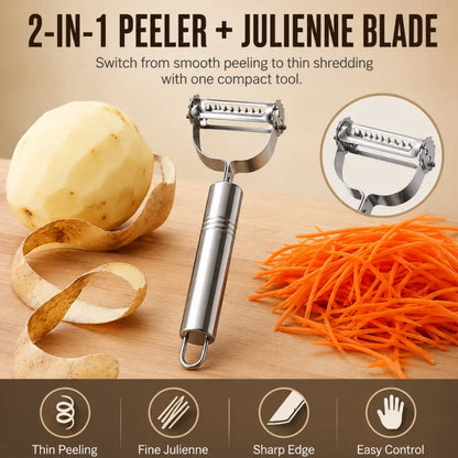 Dual-Edge Artisan Slicer — Effortless Prep Confidence