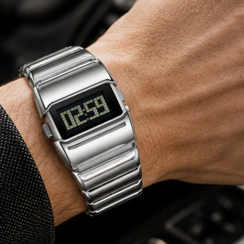 EdgeTime — Men's Digital Steel Watch | 50% OFF