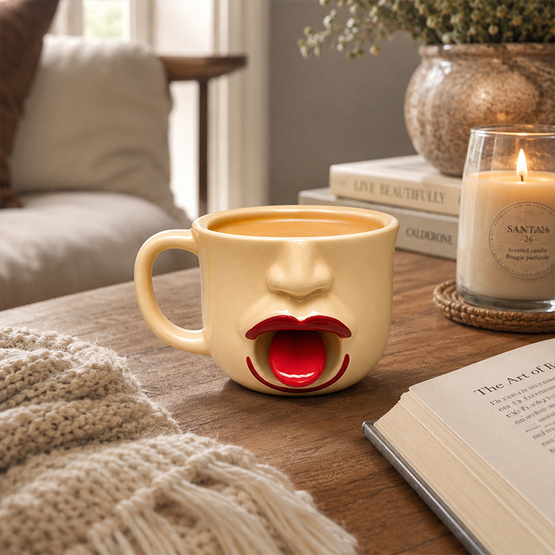 LipLark Ceramic Mug — Sip Bold, Feel Joy