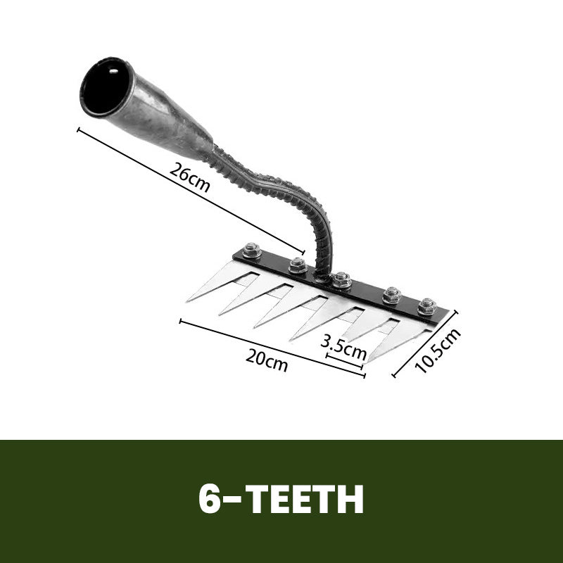IronBloom — Carbon Steel Garden Rake | 50% OFF