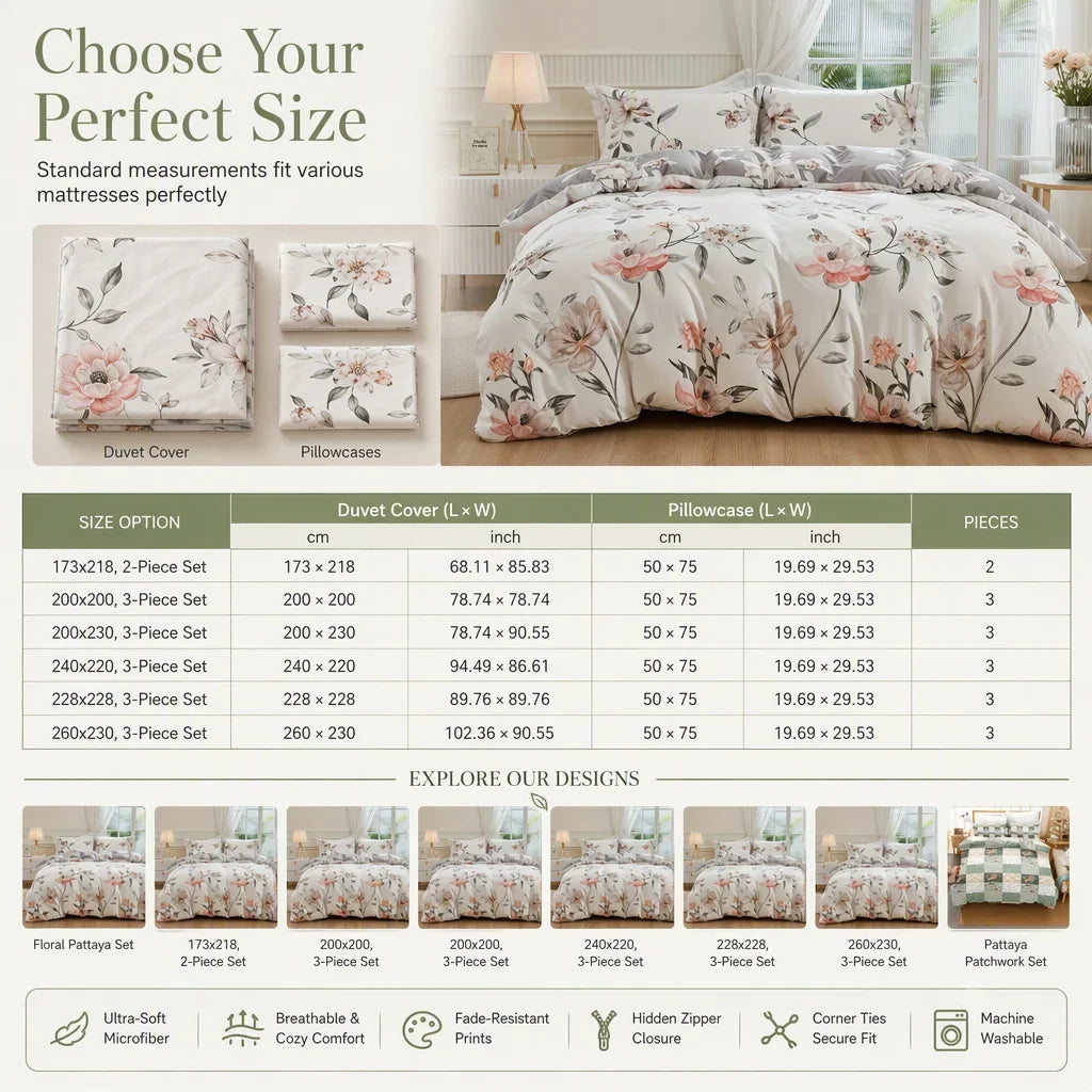 LumaLuxe Floral Bedding — Sleep Wrapped Bliss