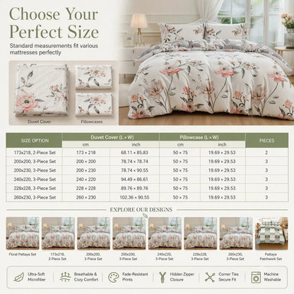 LumaLuxe Floral Bedding — Sleep Wrapped Bliss