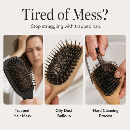 HairbrushPro — Self-Cleaning Detangling Hair Brush | 1+1 FREE