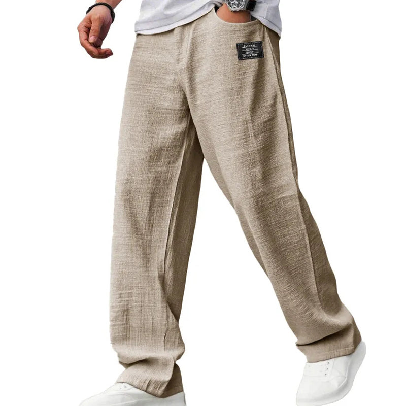 Ezra — Men's Lightweight Breathable Cotton-Linen Pants