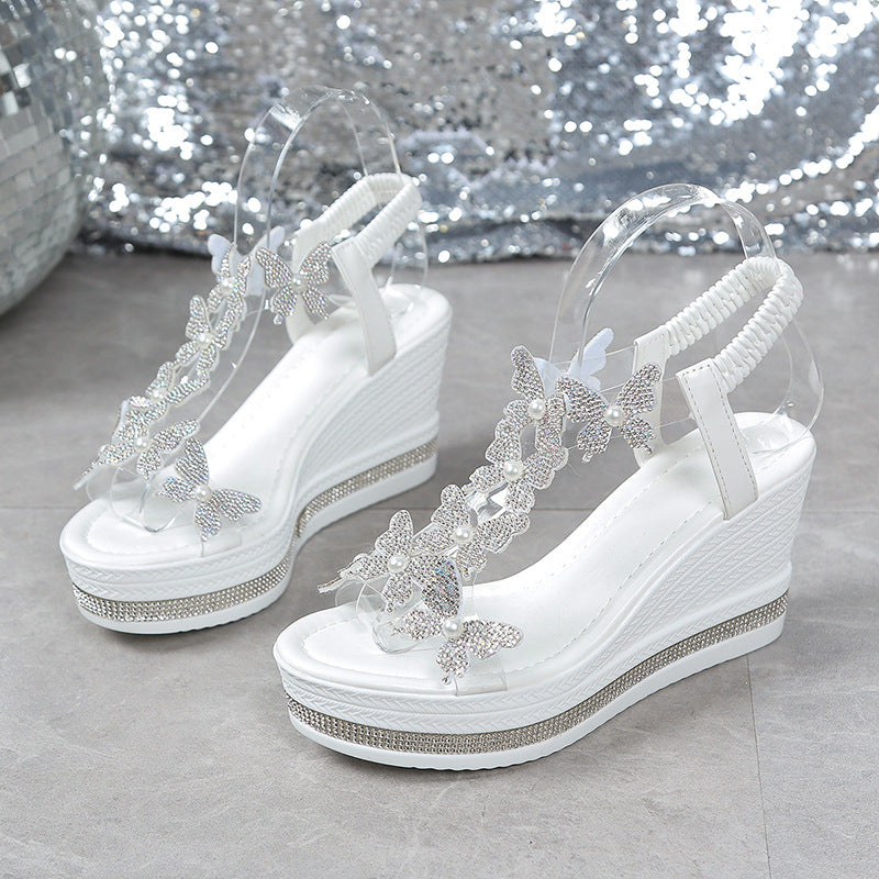 Mila – Women's Sandals with Butterfly Bead Details and Waterproof Sole
