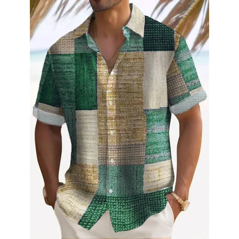 James — Men's Relaxed Plaid Stretch Shirt | 50% OFF