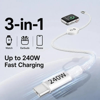 PowerUp 3-in-1 Cable — Charge Faster, Live Unstoppable