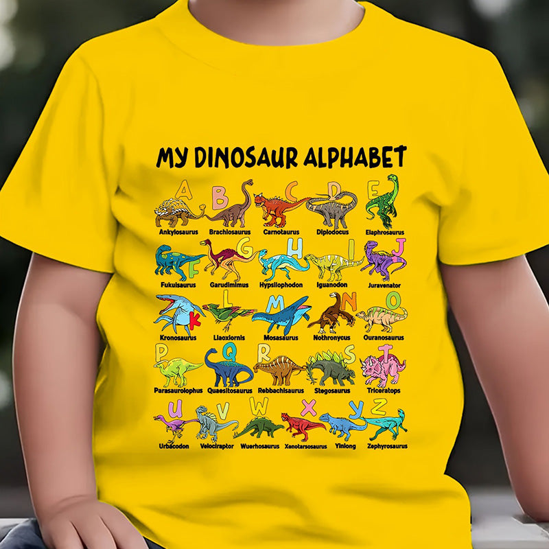 Dinosaur Alphabet Tee — Comfortable Learning Fun
