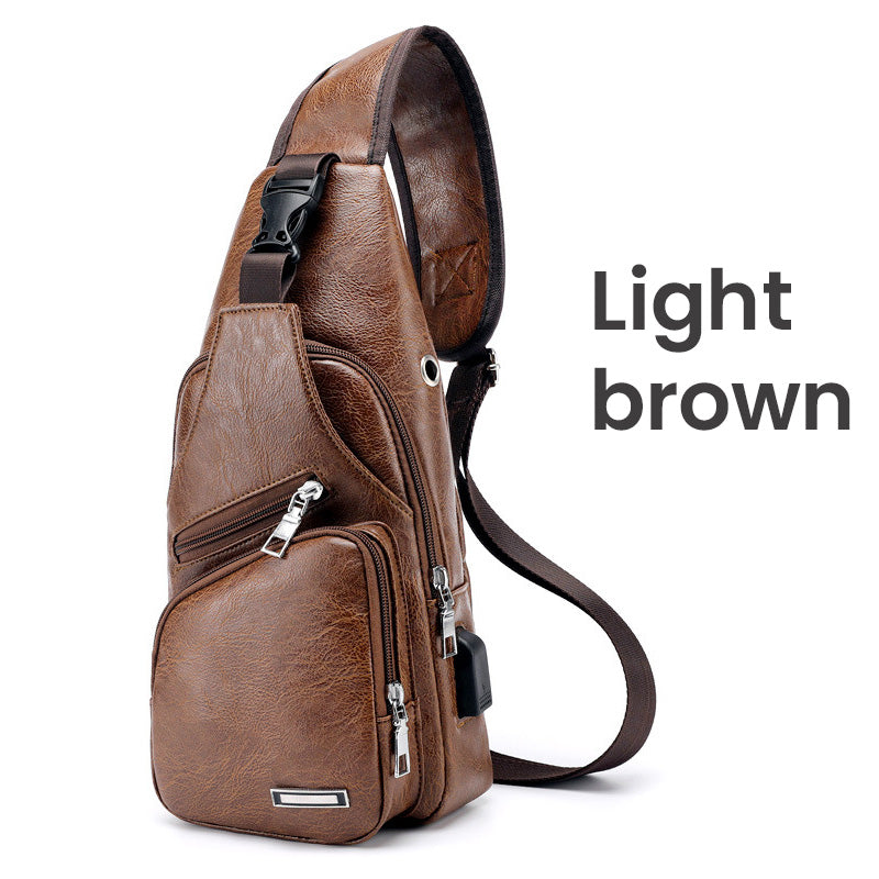 VeroCrest Leather Chest Bag — Master Your Day Effortlessly
