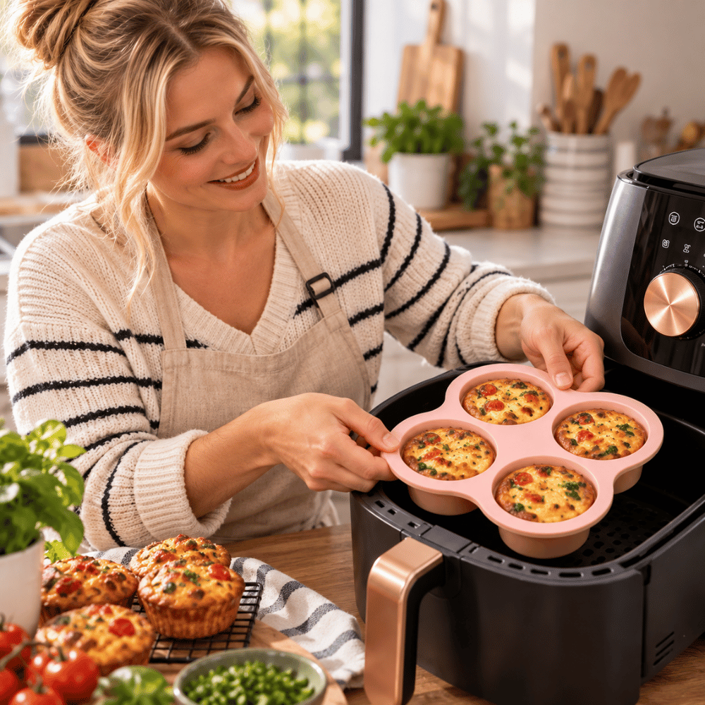 FlexiBake Pro — 4-Cavity Silicone Baking Mold | 1+1 FREE